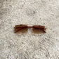 Lentes Tipo Cartier Rectangulares Cafe Patita Madera