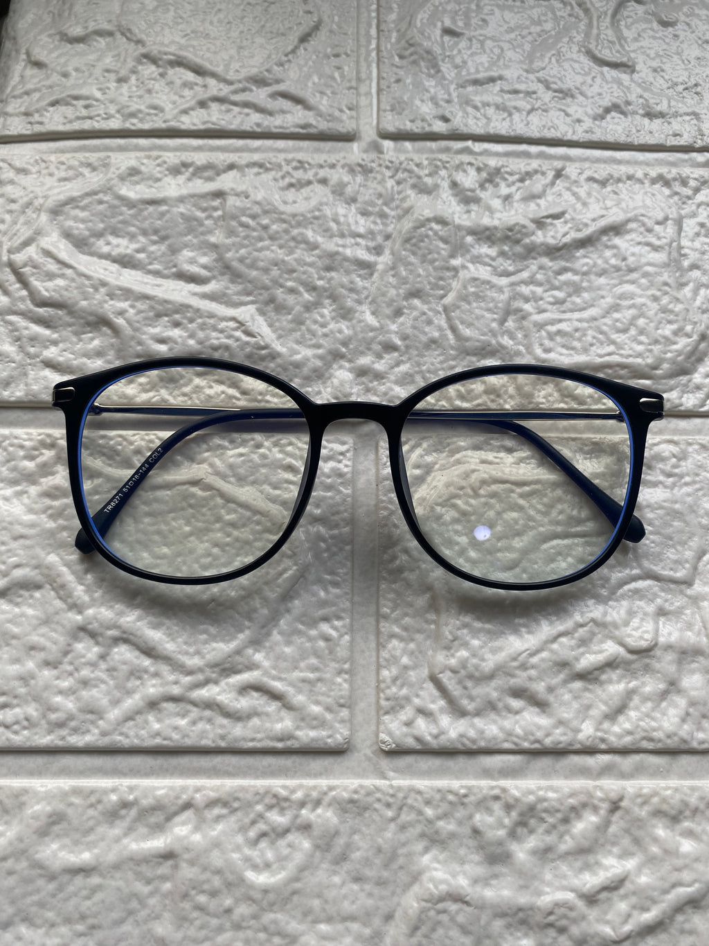 Lentes Semiredondos Negros y Silver