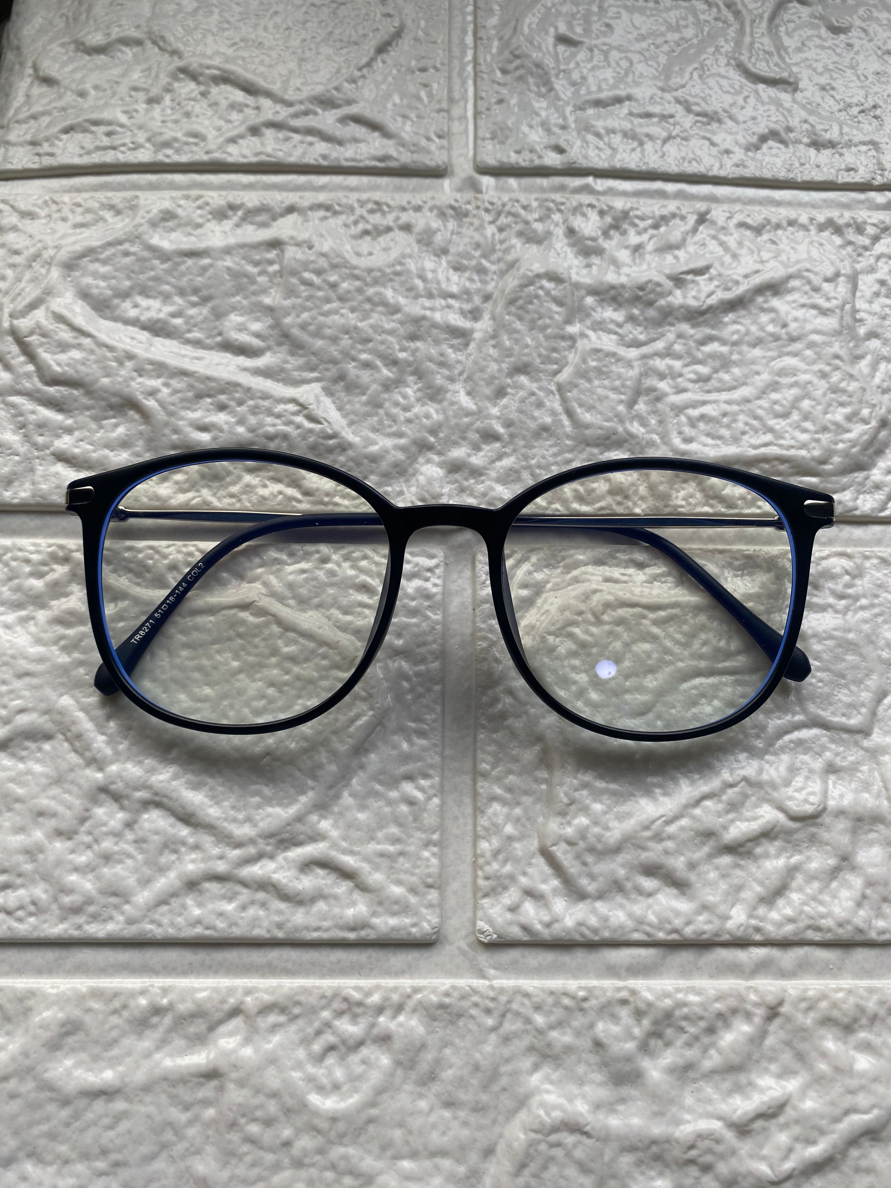 Lentes Semiredondos Negros y Silver