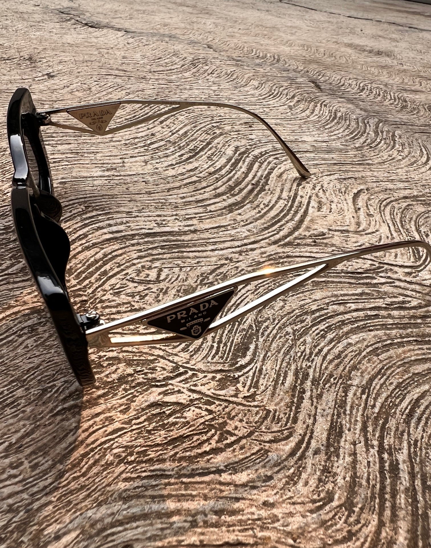 Lentes Prada Grandes Diva black con silver