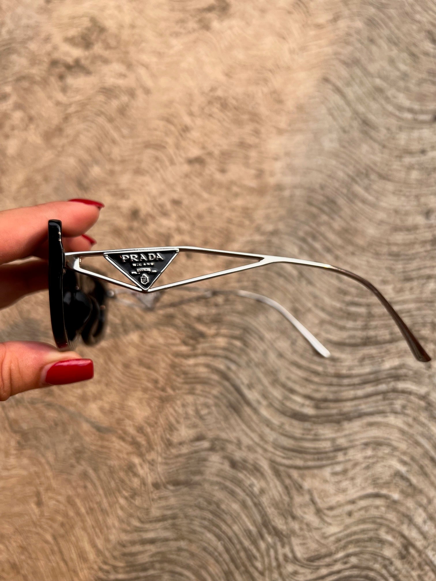 Lentes Prada Grandes Diva black con silver