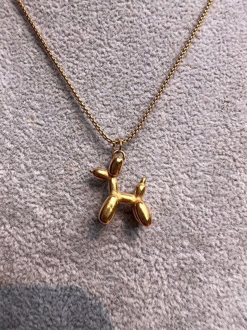 Cadena Balloon Dog Gold