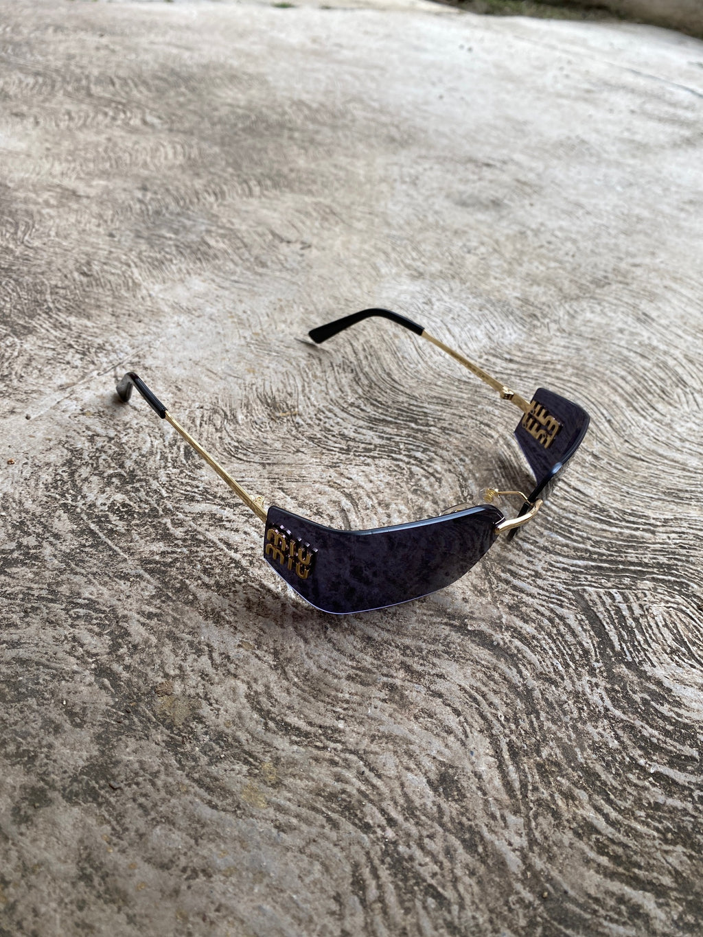 Lentes Miu Miu Vintage Negros Patillas Metal