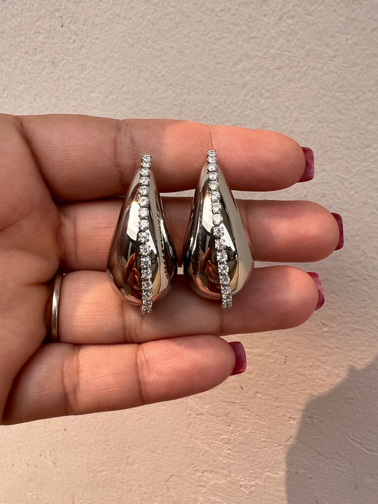 Gotas silver L linea brillante