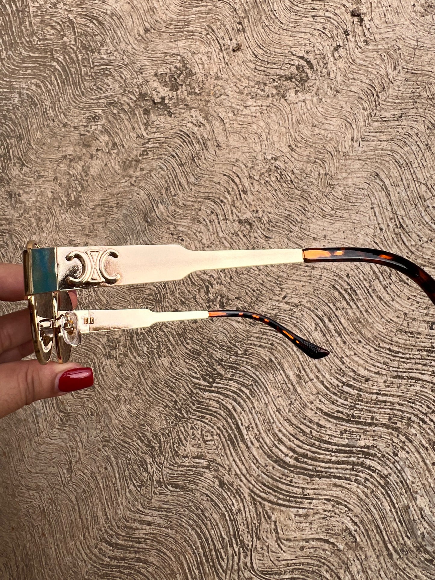 Lentes Celine cafe patillas gold