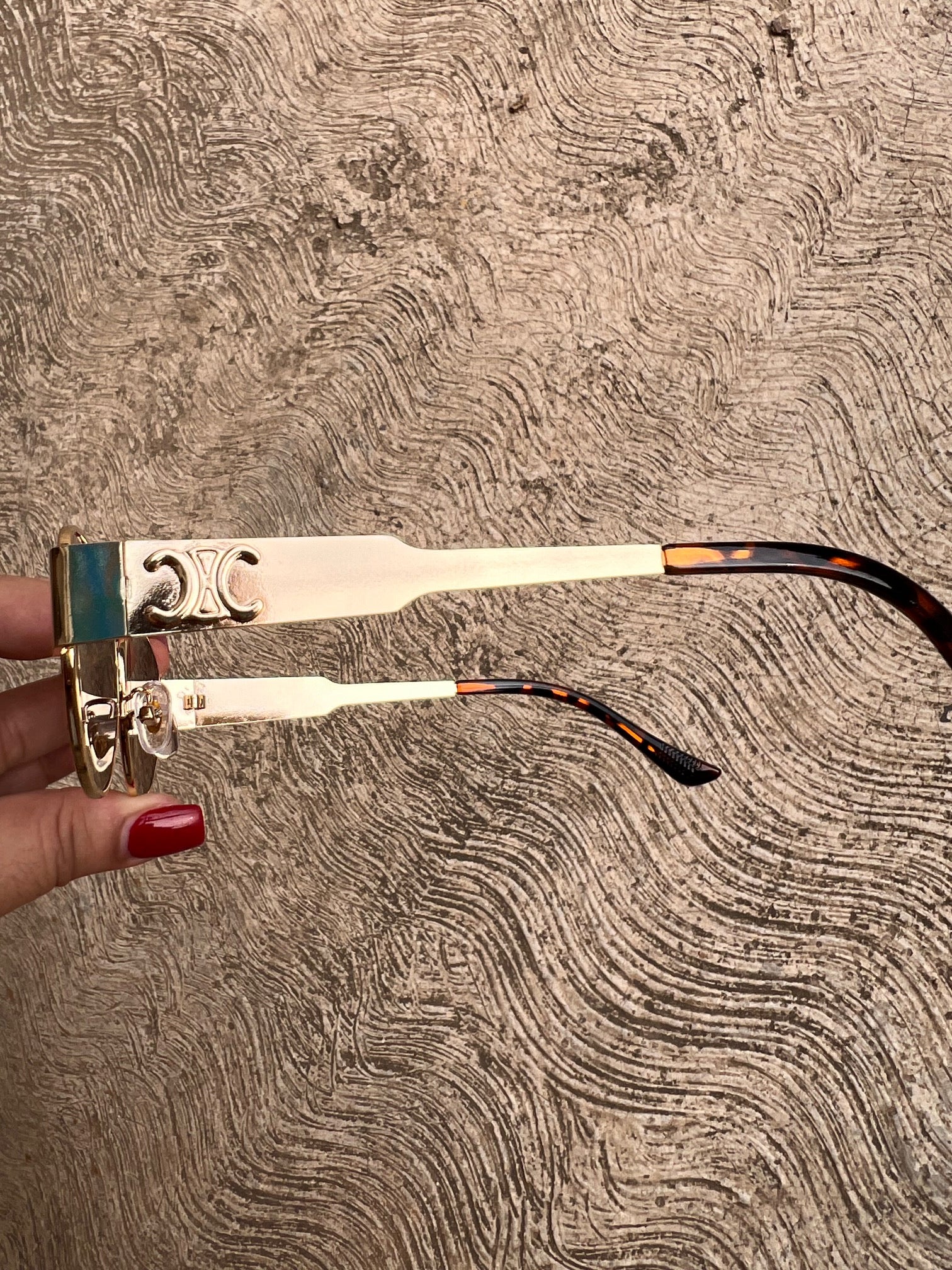 Lentes Celine cafe patillas gold