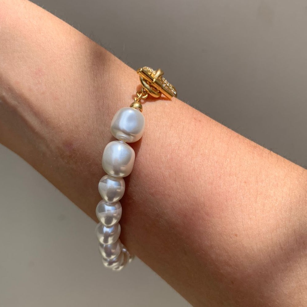 Brazalete CD & Pearls