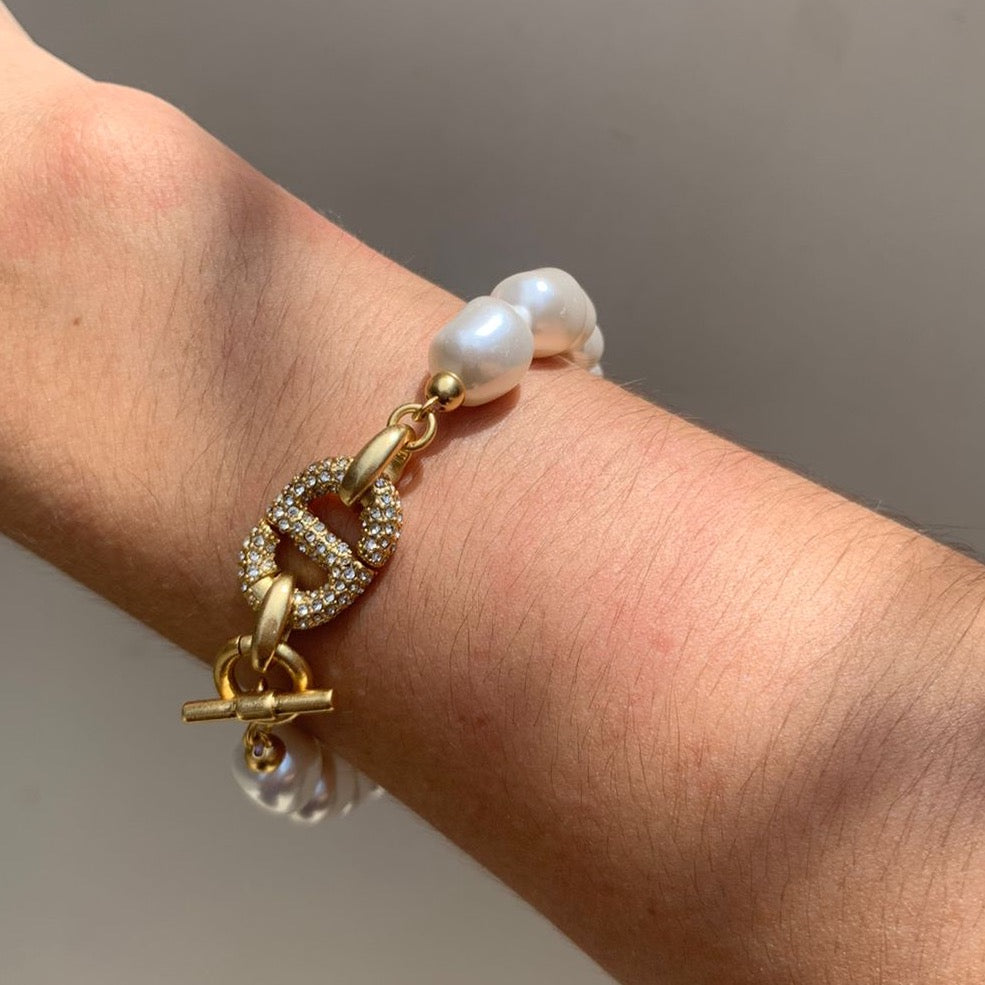 Brazalete CD & Pearls