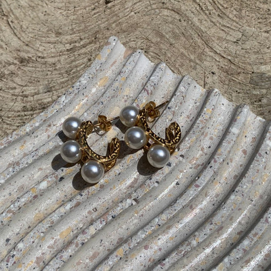 Hoops Triple Perla Small