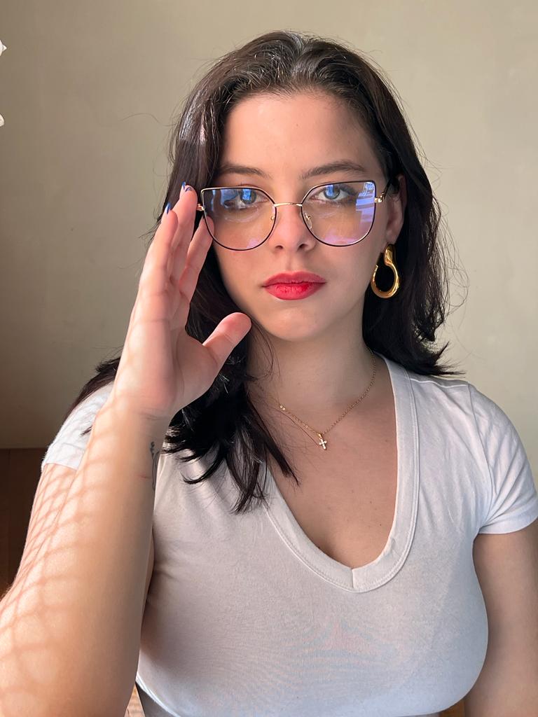 Lentes Cat Eye Gold con Frame Negro Fancy