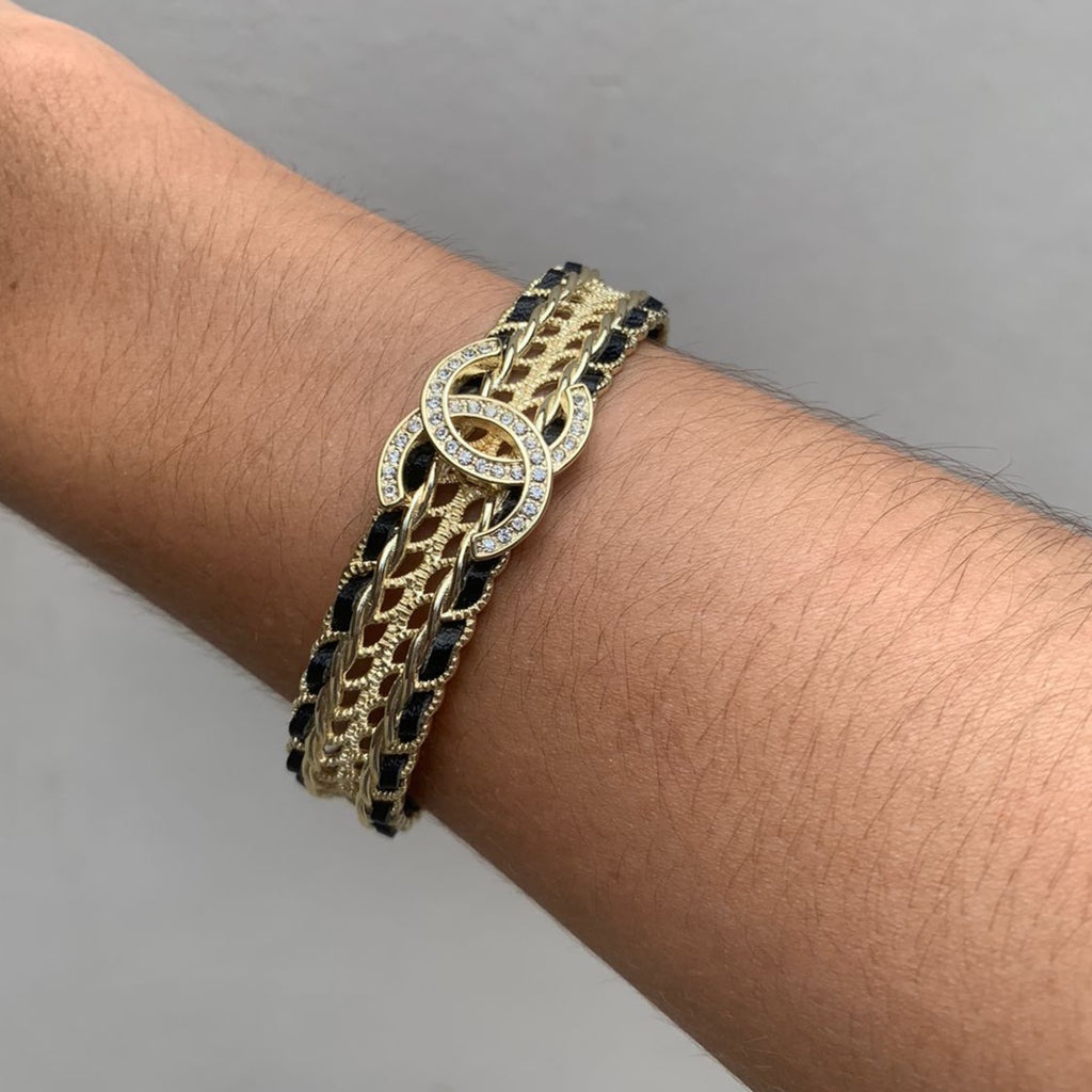 Bangle Chanel Black & Gold