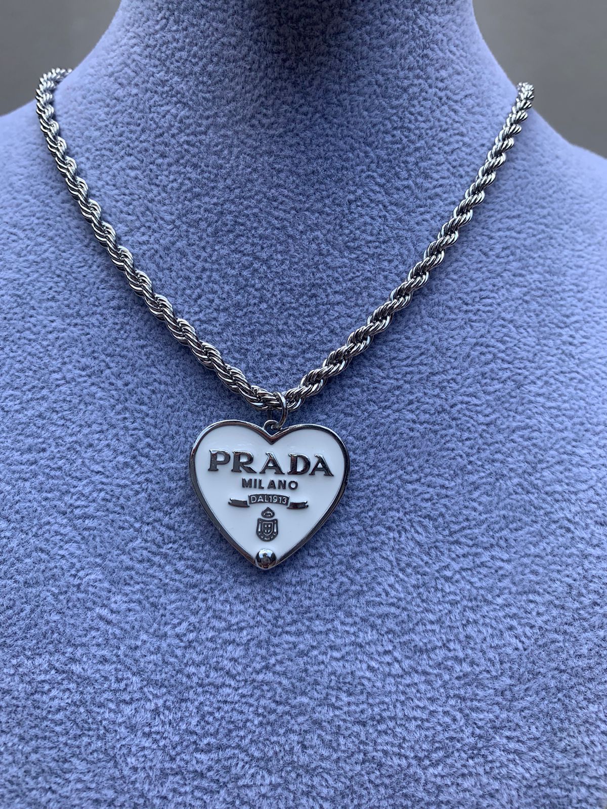Cadena Prada Heart Blanco