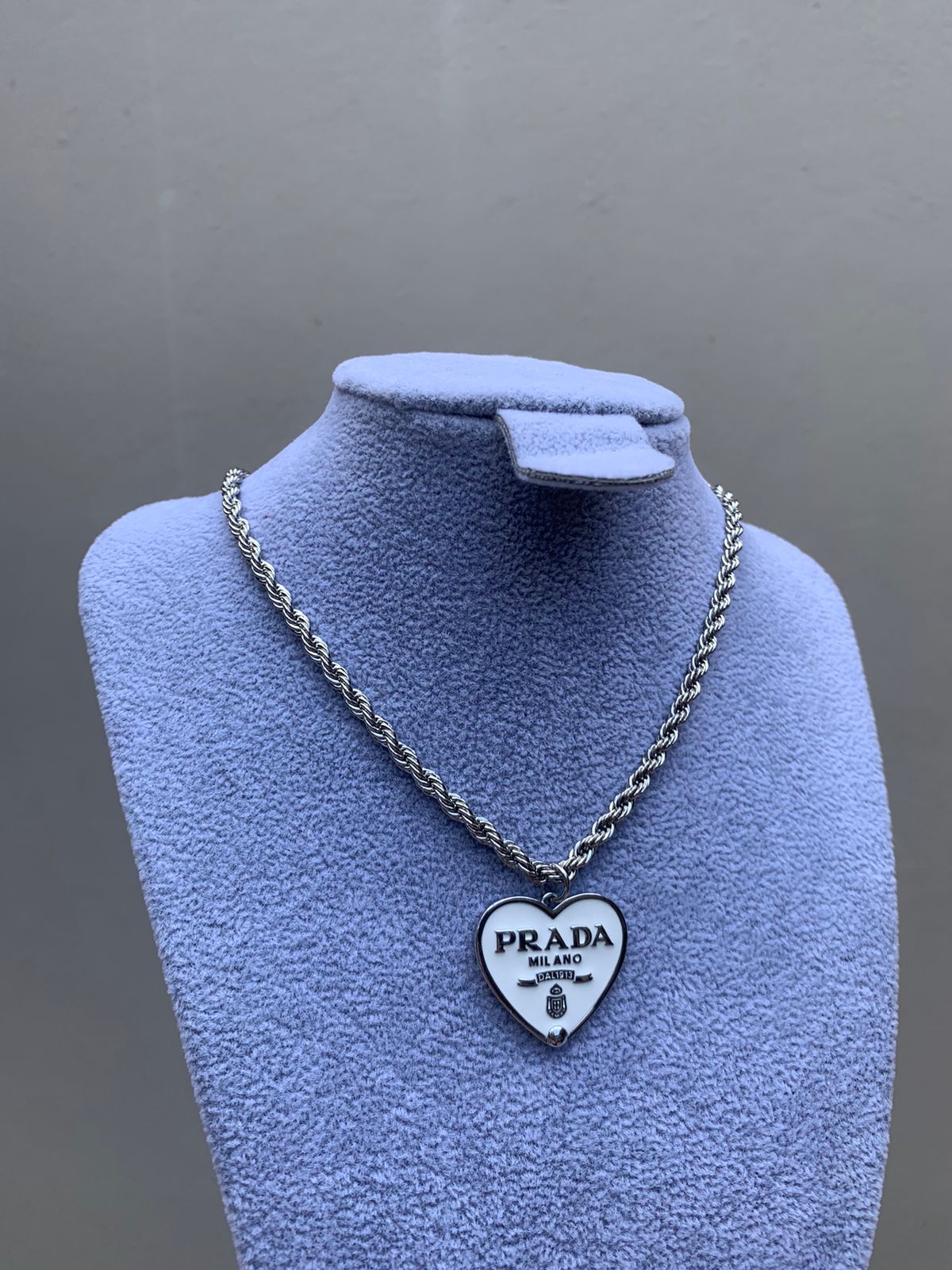 Cadena Prada Heart Blanco