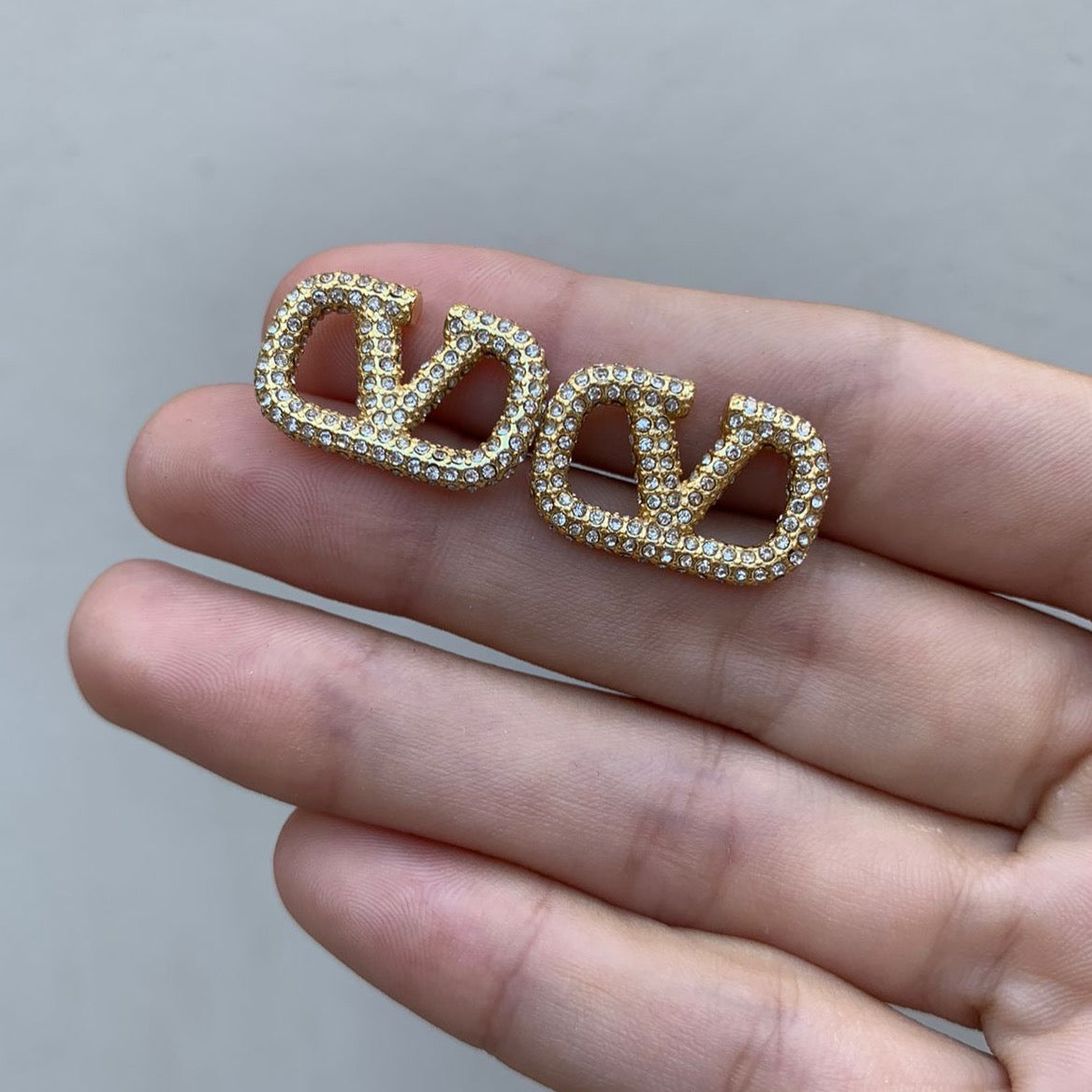 Studs Valentino Gold Brillantes