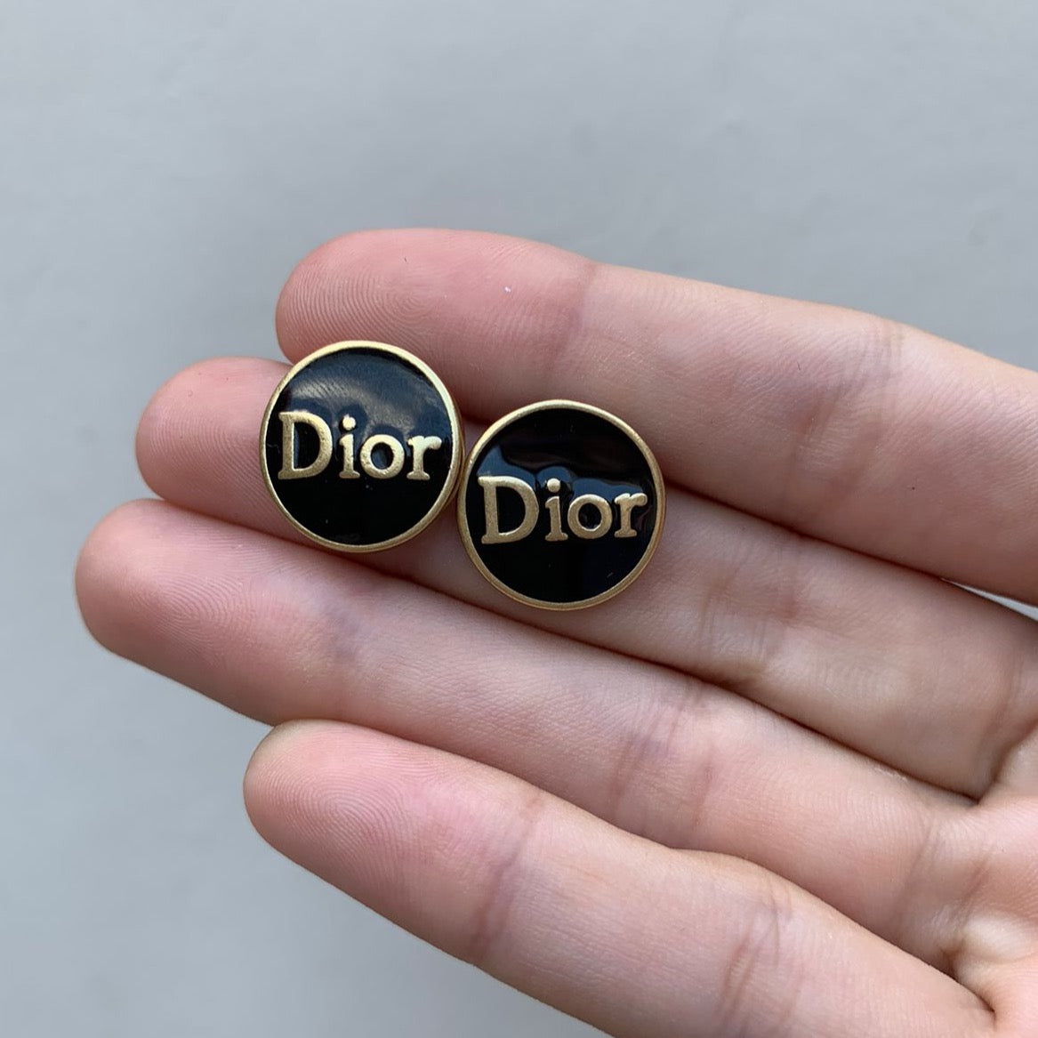 Studs Dior Black & Gold