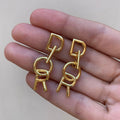Aretes Largos DIOR Letras Gold