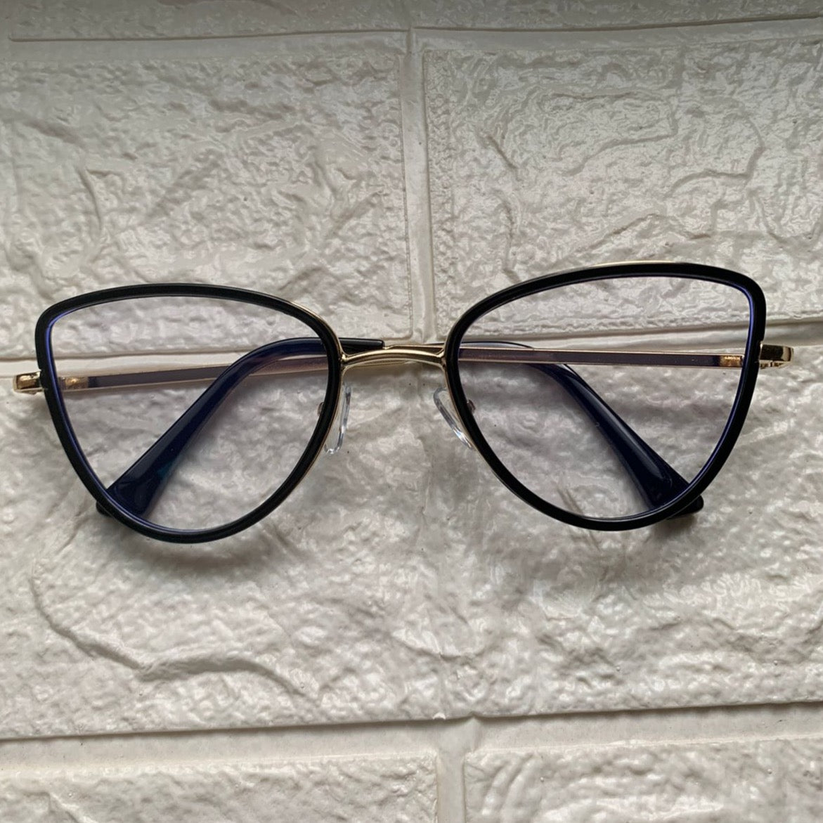 Lentes Cat Eye Skinny Black/Gold