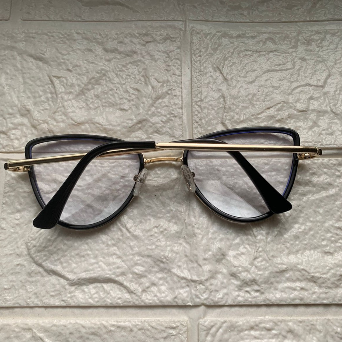 Lentes Cat Eye Skinny Black/Gold