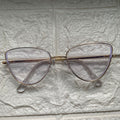 Lentes Cat Eye Skinny Clear/Gold