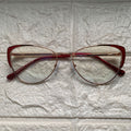 Lentes Cat Eye Gold Mini Esquinas Red