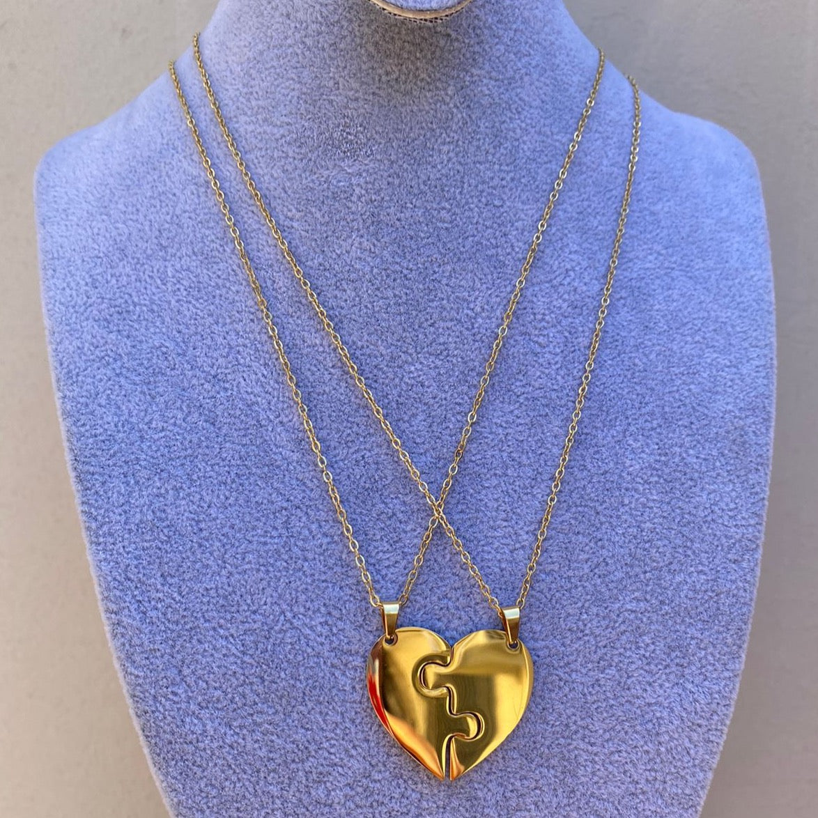 Cadena Corazon Doble 2 en 1