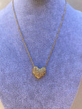 Cadena Gold Heart Full Brillo