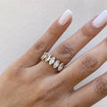 Anillo Zirconias Ovaladas Ajustable