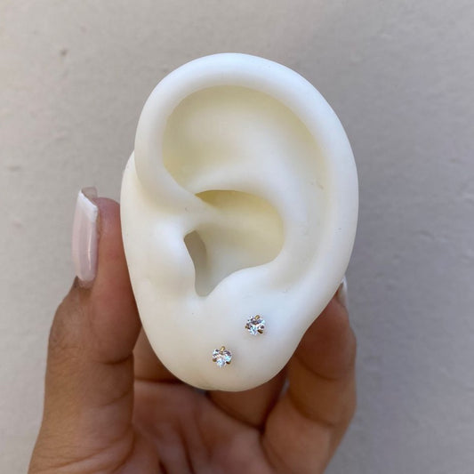 Par Mini Corazones Clear