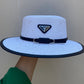 Hat Prada Blanco con Brillos