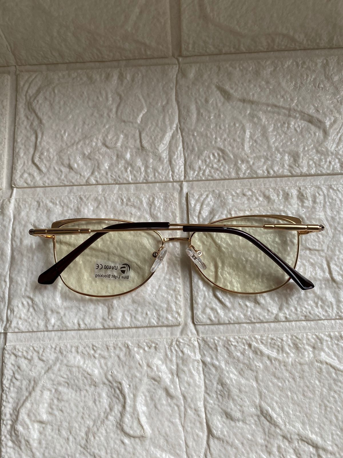 Lentes Cat Eye Gold Mini Detalles Cafe