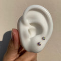 Par Piercings Gold Estrellas Tornasol Grandes