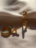 Mini Hoops Dije Cruz Gold