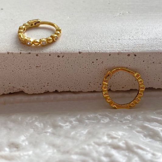 Mini Hoops Bobitas y Zirconias 7mm