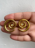 Studs Espiral y Brillito Gold