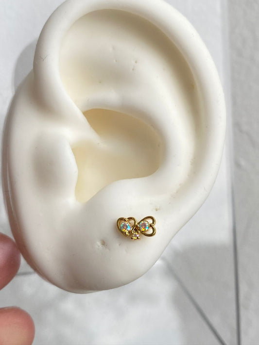 Piercing Gold Corazoncitos Tornasol