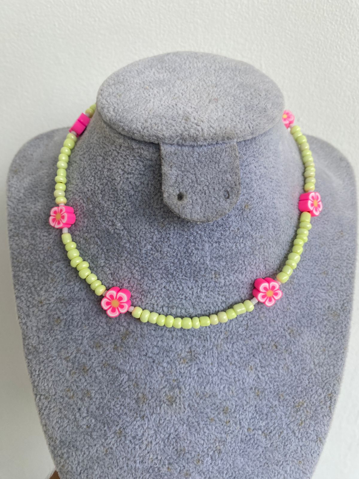 Chocker Amarillo Flores Hawaii Rosadas