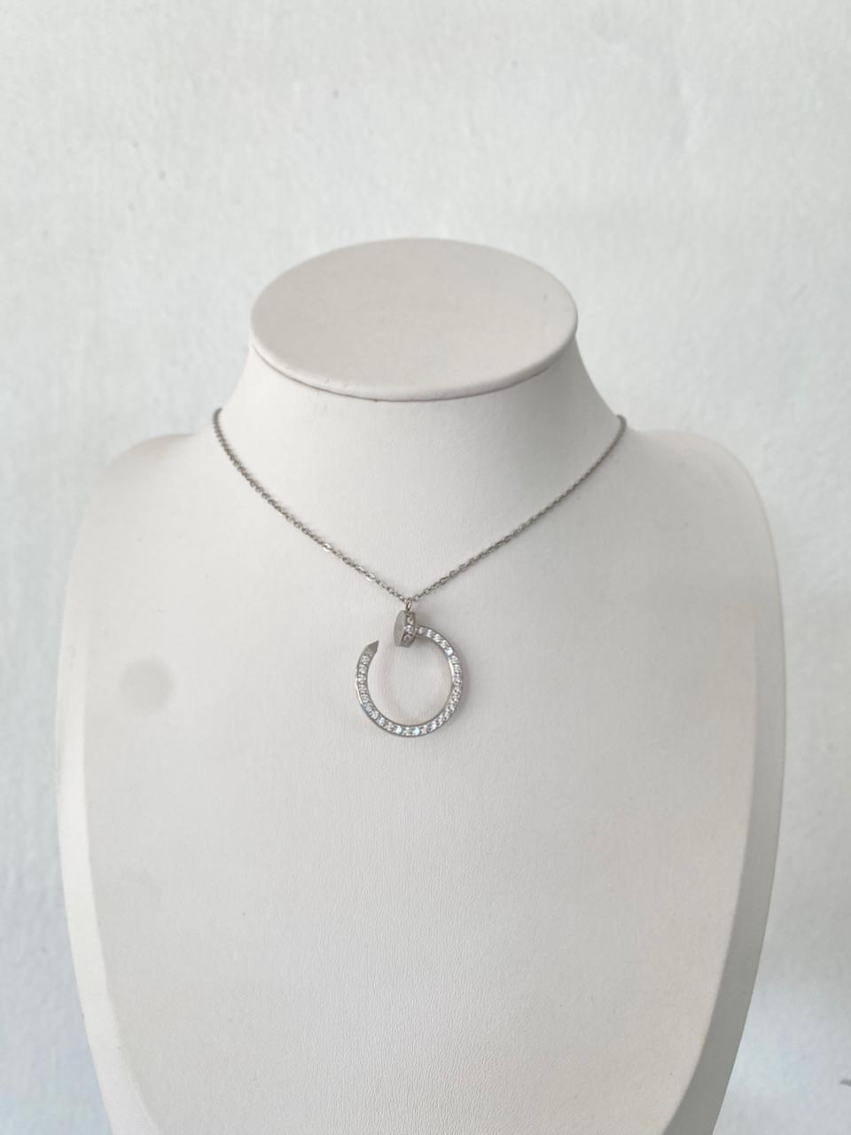 Cadena Clavo Brillante Silver
