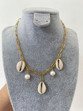 Cadena Conchas de Mar Beige
