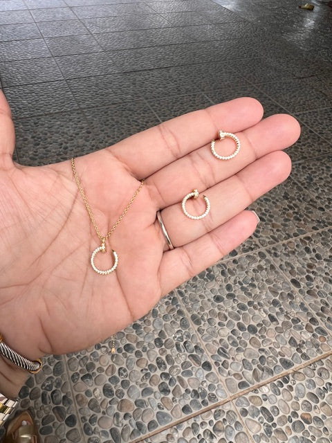 Set Cartier Clavo Gold Brillante