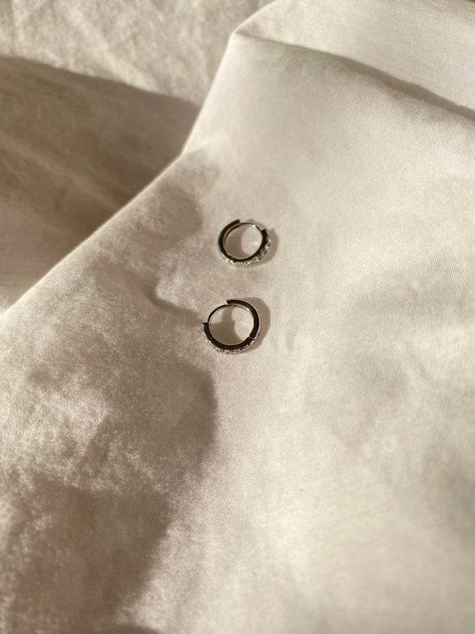 Mini Hoops Silver Basic 6 mm