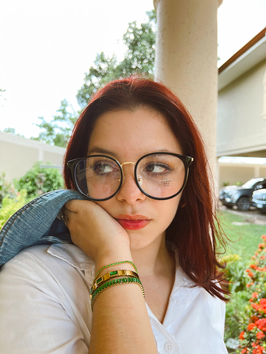 Lentes Clasicos Negro y Gold XL