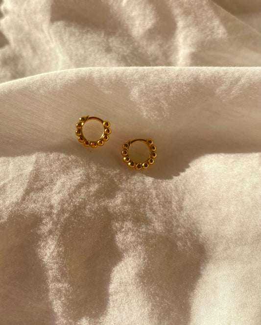 Mini Hoops Bolitas Gold 7mm