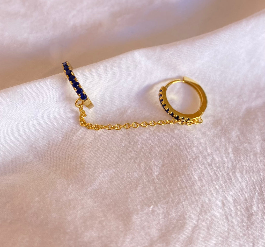Earcuff + Hoop Royal Blue