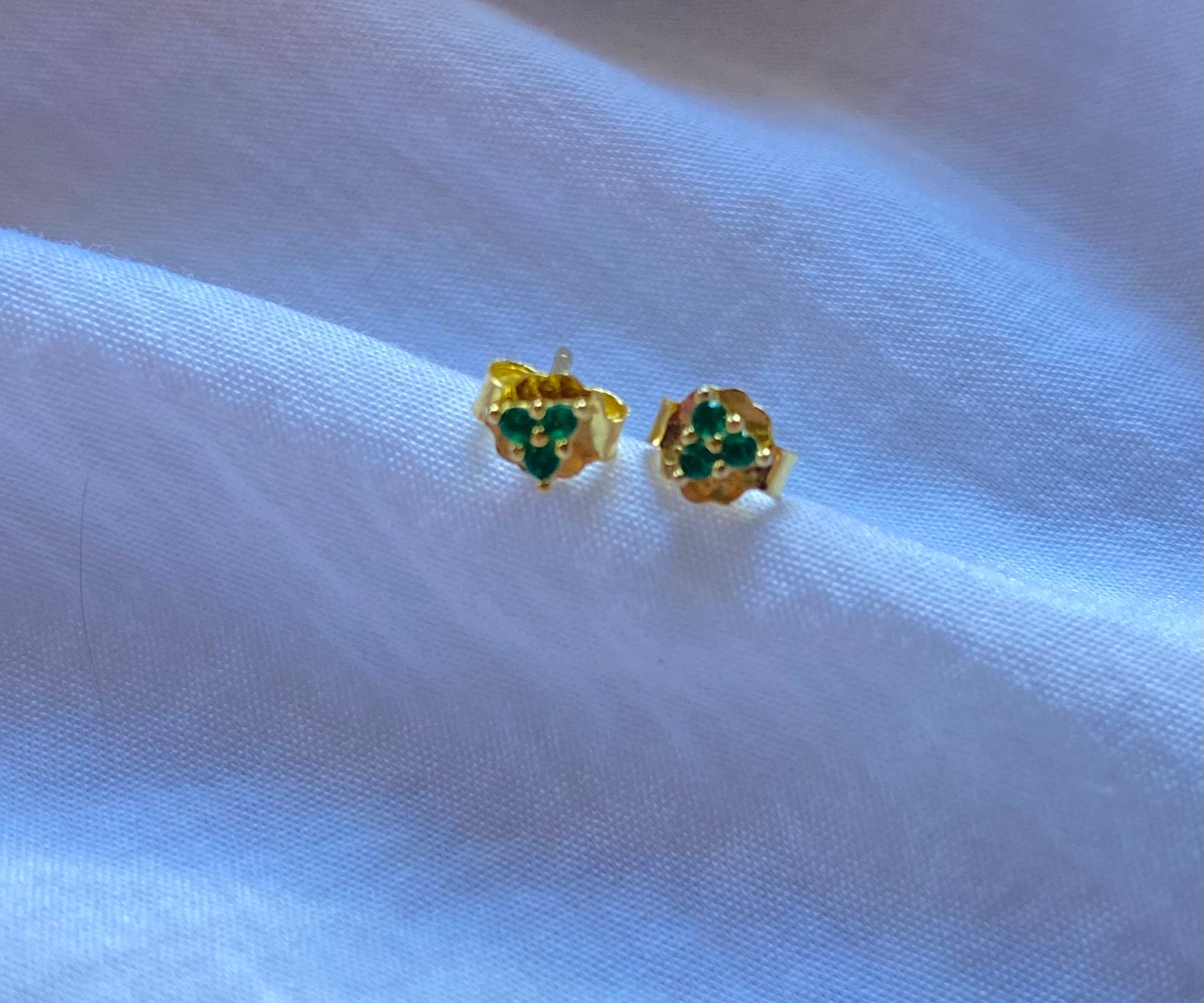 Mini Hoops Gold And Green