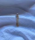 Piercing gold 2 circonias cuadradas clear