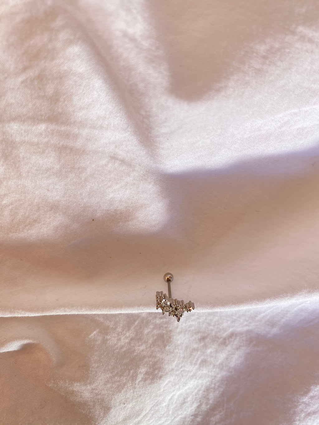 Piercing Curva Silver con Gota