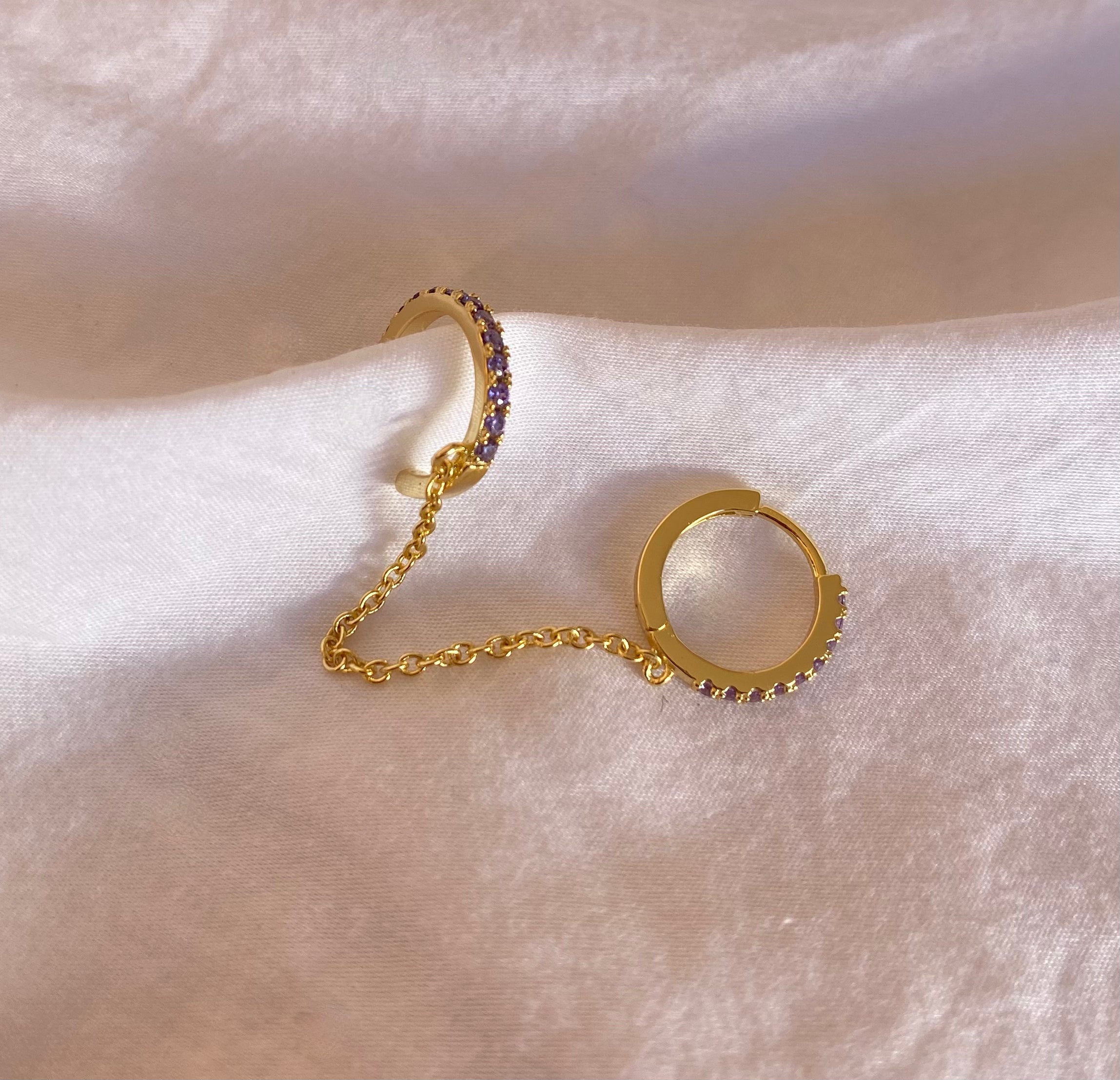 Earcuff + Hoop Morado
