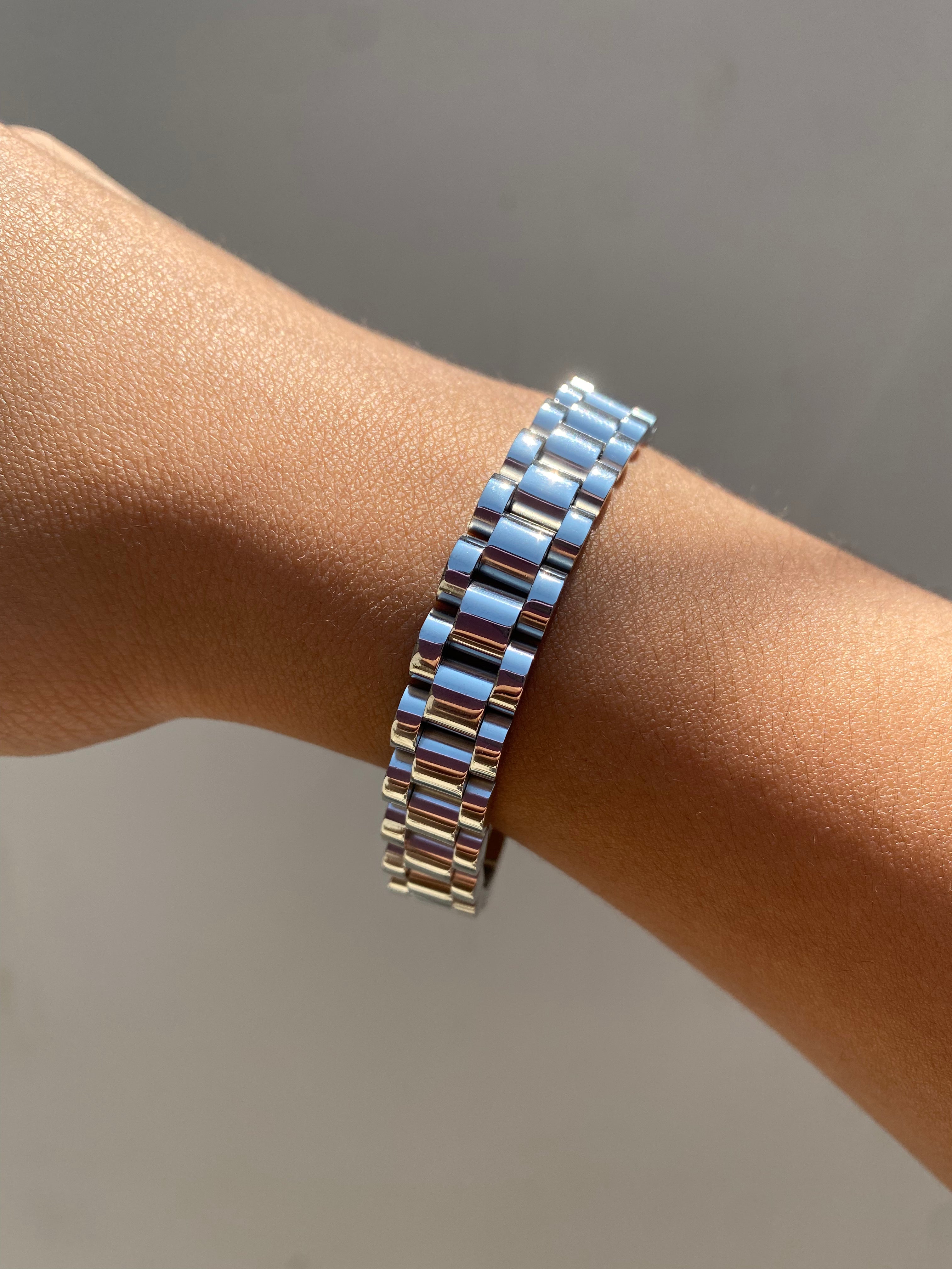 Brazalete Tipo Rolex Silver