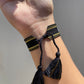 Pulsera CD Negro y Gold