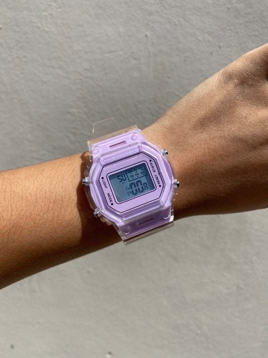 Reloj Clear/Morado